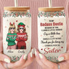 Friends Like Us Are Never Truly Apart - Bestie Personalized Custom Glass Cup, Iced Coffee Cup - Christmas Gift For Best Friends, BFF, Sisters