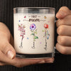 Grandma's Love Brings Blossoms To Life - Family Personalized Custom Glass Mug - Gift For Mom, Grandma