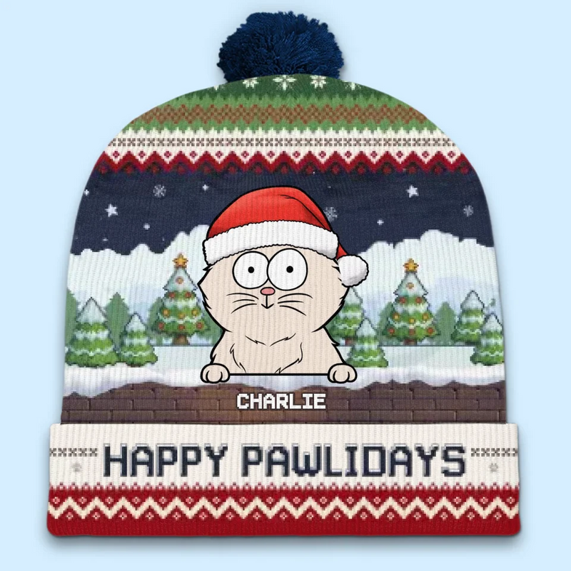 May Your Days Be Snuggly And Bright - Dog & Cat Personalized Custom Christmas Beanie Hat - Christmas Gift For Pet Owners, Pet Lovers