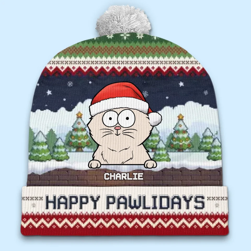 May Your Days Be Snuggly And Bright - Dog & Cat Personalized Custom Christmas Beanie Hat - Christmas Gift For Pet Owners, Pet Lovers