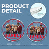 Custom Photo Family Love Grows Warmer At Christmas - Family Personalized Custom Circle Glass Ornament - Christmas Gift For Family Members