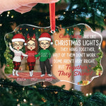 Custom Name Christmas Coworker Gifts - Personalized Glass Ornament