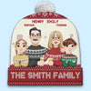 It's The Most Wonderful Time Of The Year - Family Personalized Custom Christmas Beanie Hat - Christmas Gift For Family Members