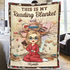 Life Is Better In Bed With A Book - Personalized Custom Blanket - Gift For Book Lovers