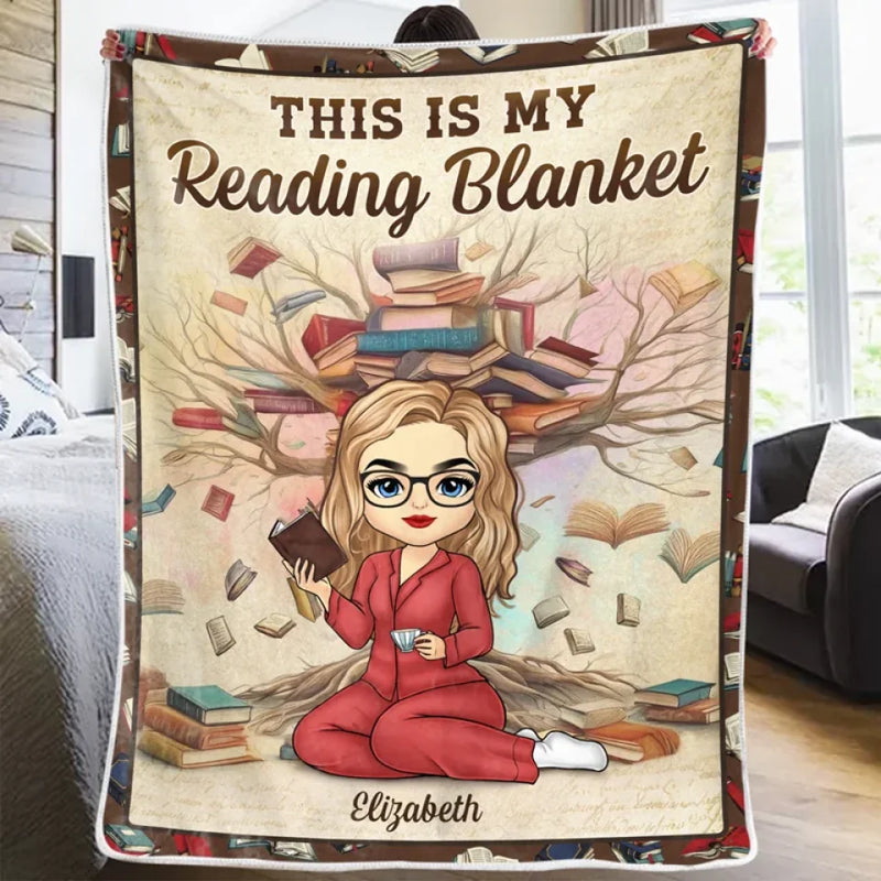 Life Is Better In Bed With A Book - Personalized Custom Blanket - Gift For Book Lovers