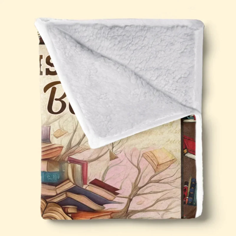 Life Is Better In Bed With A Book - Personalized Custom Blanket - Gift For Book Lovers