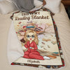 Life Is Better In Bed With A Book - Personalized Custom Blanket - Gift For Book Lovers
