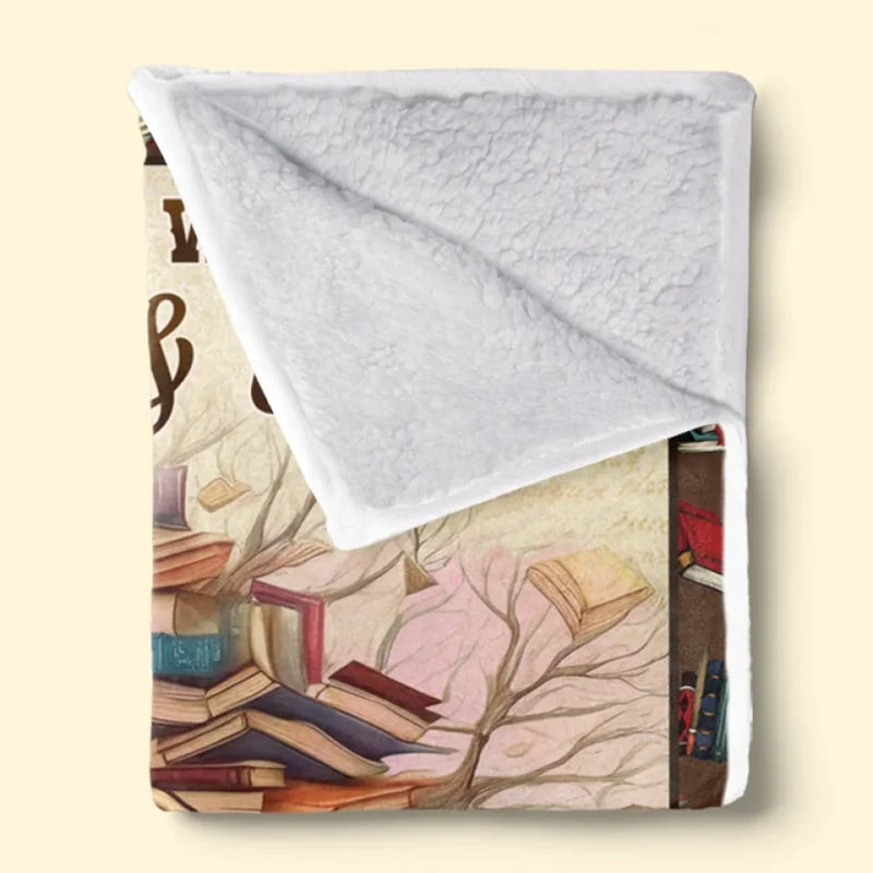 Between Pages And Paws, I Find My Peace - Dog & Cat Personalized Custom Blanket - Gift For Book Lovers, Pet Owners, Pet Lovers