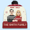 It's The Most Wonderful Time Of The Year - Family Personalized Custom Christmas Beanie Hat - Christmas Gift For Family Members