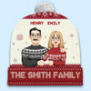 It's The Most Wonderful Time Of The Year - Family Personalized Custom Christmas Beanie Hat - Christmas Gift For Family Members