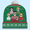 Keep Calm And Jingle All The Way - Family Personalized Custom Christmas Beanie Hat - Christmas Gift For Family Members