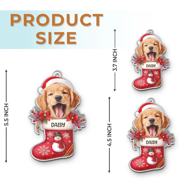 Custom Photo Happy Howlidays With All Our Love - Dog & Cat Personalized Custom Ornament - Acrylic, Wood Custom Shaped - Christmas Gift For Pet Owners, Pet Lovers