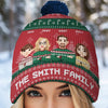 It's The Most Beautiful Time Of The Year - Family Personalized Custom Christmas Beanie Hat - Christmas Gift For Family Members