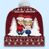 Christmas Is A Time To Embrace Family Connections - Family Personalized Custom Christmas Beanie Hat - Christmas Gift For Family Members