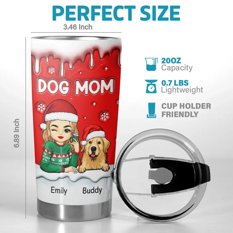 Every Pet Is A Tiny Bit Of Heaven - Dog & Cat Personalized Custom 3D Inflated Effect Printed Tumbler - Christmas Gift For Pet Owners, Pet Lovers
