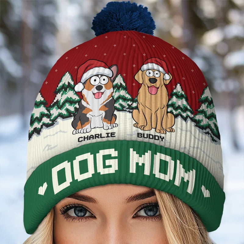 Santa Paws Is Coming To Town - Dog & Cat Personalized Custom Christmas Beanie Hat - Christmas Gift For Pet Owners, Pet Lovers