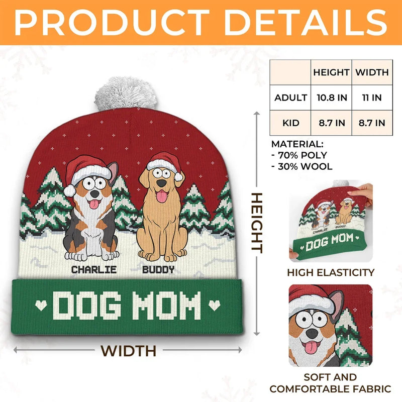 Santa Paws Is Coming To Town - Dog & Cat Personalized Custom Christmas Beanie Hat - Christmas Gift For Pet Owners, Pet Lovers