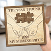 Your Hand Is My Favorite Place To Be - Couple Personalized Custom 2-Layered Wooden Plaque With Stand - Gift For Husband Wife, Anniversary