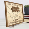 Your Hand Is My Favorite Place To Be - Couple Personalized Custom 2-Layered Wooden Plaque With Stand - Gift For Husband Wife, Anniversary