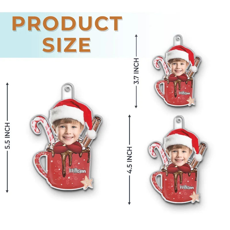Custom Photo Can't Wait To Spend Christmas Together - Family Personalized Custom Ornament - Acrylic Custom Shaped - Christmas Gift For Grandma, Grandpa, Grandkid