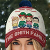 Family Gatherings Make Christmas Unforgettable - Family Personalized Custom Christmas Beanie Hat - Christmas Gift For Family Members