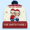 Family Gatherings Make Christmas Unforgettable - Family Personalized Custom Christmas Beanie Hat - Christmas Gift For Family Members