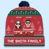 It's The Most Beautiful Time Of The Year - Family Personalized Custom Christmas Beanie Hat - Christmas Gift For Family Members