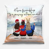 A True Friendship Is A Journey Without An End - Bestie Personalized Custom Pillow - Christmas Gift For Best Friends, BFF, Sisters