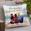 A True Friendship Is A Journey Without An End - Bestie Personalized Custom Pillow - Christmas Gift For Best Friends, BFF, Sisters
