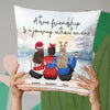 A True Friendship Is A Journey Without An End - Bestie Personalized Custom Pillow - Christmas Gift For Best Friends, BFF, Sisters