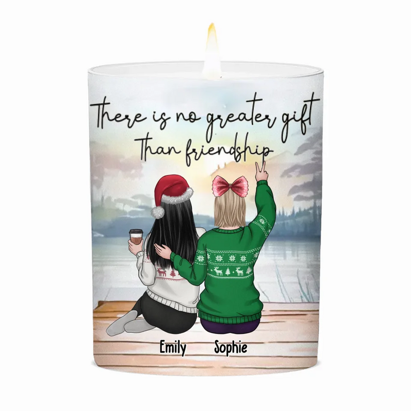 Love Can Span Any Distance Between Us - Bestie Personalized Custom Smokeless Scented Candle - Christmas Gift For Best Friends, BFF, Sisters