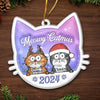 Meowy Catmas - Cat Personalized Custom 3D Inflated Effect Printed Ornament - Acrylic Custom Shaped - Christmas Gift For Pet Owners, Pet Lovers