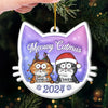 Meowy Catmas - Cat Personalized Custom 3D Inflated Effect Printed Ornament - Acrylic Custom Shaped - Christmas Gift For Pet Owners, Pet Lovers
