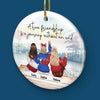 The Distance Only Makes Our Bond Even Stronger - Bestie Personalized Custom Ornament - Ceramic Round Shaped - Christmas Gift For Best Friends, BFF, Sisters