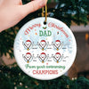 Dad, You Are My Hero - Family Personalized Custom Ornament - Ceramic Round Shaped - Christmas Gift For Dad, Grandpa