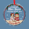 You Are My Work Bestie - Coworker Personalized Custom Circle Glass Ornament - Christmas Gift For Coworkers, Work Friends, Colleagues