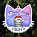 Custom Cat Name Christmas Gifts for Cat Lovers - Personalized Ornament