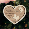 Distance Can’t Break The Bond We Share - Family Personalized Custom Ornament - Acrylic Custom Shaped - Christmas Gift For Family Members