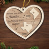 Distance Can’t Break The Bond We Share - Family Personalized Custom Ornament - Acrylic Custom Shaped - Christmas Gift For Family Members