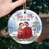Our Love Shines Brighter Than Any Christmas Lights - Couple Personalized Custom Ornament - Ceramic Round Shaped - Christmas Gift For Husband Wife, Anniversary
