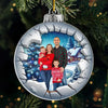 Custom Photo Cherishing Moments With Family This Holiday - Family Personalized Custom Ornament - Acrylic Custom Shaped - Christmas Gift For Family Members