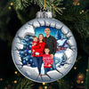 Custom Photo Cherishing Moments With Family This Holiday - Family Personalized Custom Ornament - Acrylic Custom Shaped - Christmas Gift For Family Members