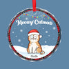 We Celebrate The Love Of Our Pets - Dog & Cat Personalized Custom Circle Glass Ornament - Christmas Gift For Pet Owners, Pet Lovers
