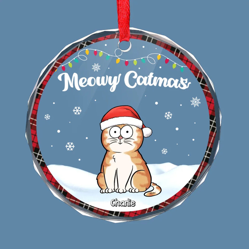 We Celebrate The Love Of Our Pets - Dog & Cat Personalized Custom Circle Glass Ornament - Christmas Gift For Pet Owners, Pet Lovers