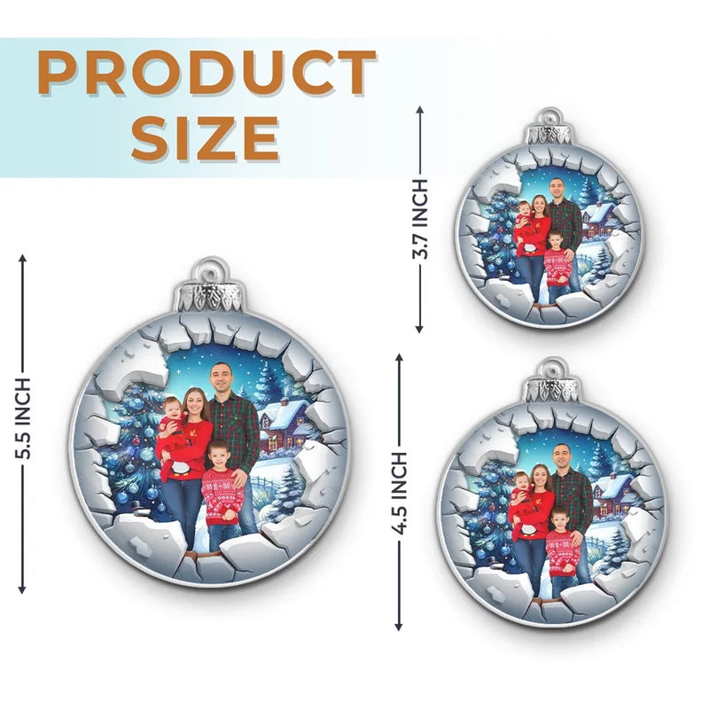 Custom Photo Cherishing Moments With Family This Holiday - Family Personalized Custom Ornament - Acrylic Custom Shaped - Christmas Gift For Family Members