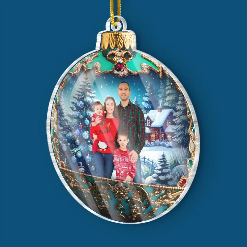 Custom Photo The Best Part Of Christmas - Family Personalized Custom Ornament - Acrylic Custom Shaped - Christmas Gift For Family Members