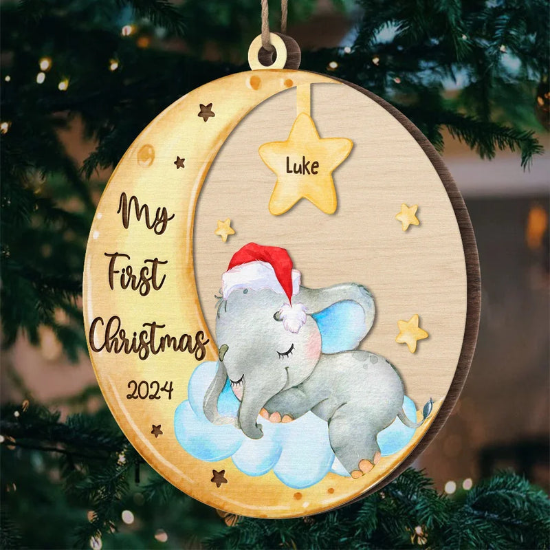 Your First Christmas Is Our Most Precious Gift - Family Personalized Custom Ornament - Wood Custom Shaped - Christmas Gift For Baby Kids, Newborn Baby, First Christmas
