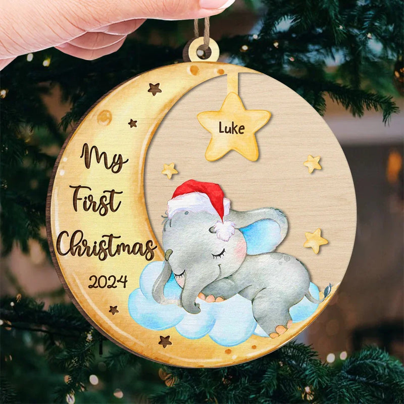 Your First Christmas Is Our Most Precious Gift - Family Personalized Custom Ornament - Wood Custom Shaped - Christmas Gift For Baby Kids, Newborn Baby, First Christmas