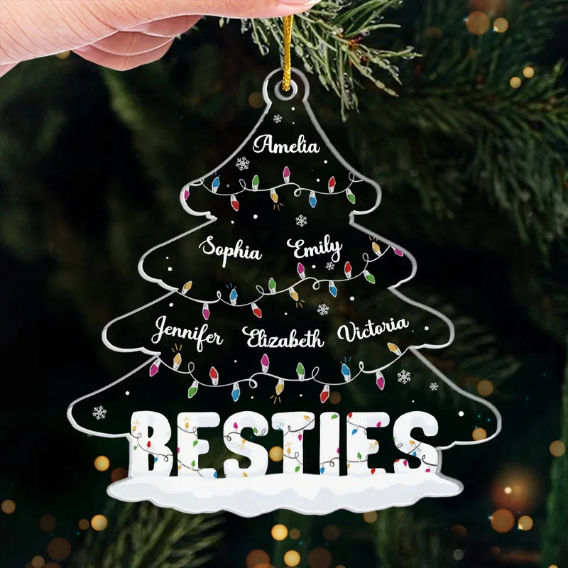 Find Joy In The Little Things This Christmas - Bestie Personalized Custom Ornament - Acrylic Custom Shaped - Christmas Gift For Best Friends, BFF, Sisters
