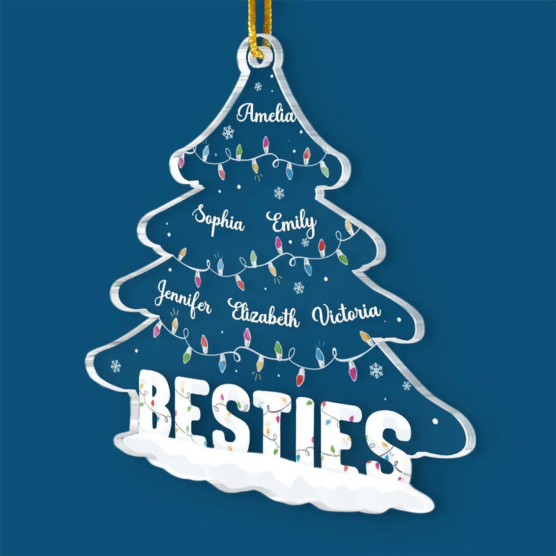 Find Joy In The Little Things This Christmas - Bestie Personalized Custom Ornament - Acrylic Custom Shaped - Christmas Gift For Best Friends, BFF, Sisters